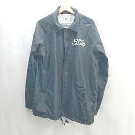 ■ dope squad 長袖 コーチジャケット サイズL ブラック ホワイト メンズ E 【中古】