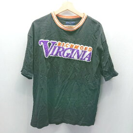 ◇ BACK NUMBER バックナンバー ロゴワッペン クルーネック 半袖 Tシャツ サイズLARGE ブラック レディース E 【中古】