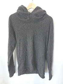 ◇ quadro　長袖 ニット パーカー サイズL ブラック イエロー オレンジ レディース メンズ E 【中古】