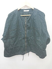 ◇ niko and … ニコアンド ノーカラー ショート丈 長袖 ブルゾン サイズ3 ブラック レディース P 【中古】