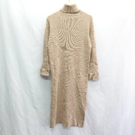 ◇ NANING9 ナンニング 長袖 膝下丈 ワンピース サイズF キャメル系 レディース E 【中古】