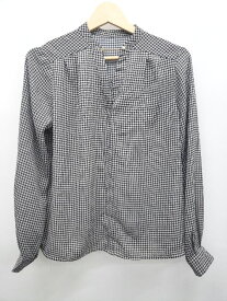 ◇ ASTORIA ODIER アストリアオディール 千鳥格子 長袖 ブラウス サイズM ブラック ベージュ レディース P 【中古】