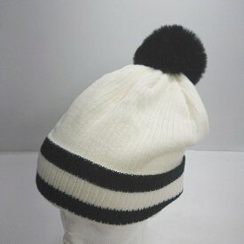 ◇ ⊇ le coq sportif ルコックスポーティフ ニットキャップ ホワイト系 サイズF メンズ E 【中古】