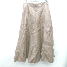 ◇ ⊇ NANING9 ナンニング 膝下丈 フレア スカート サイズ3 ブラウン系 レディース E 【中古】