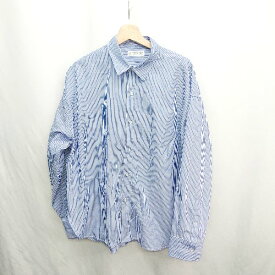 ◇ ⊇ ASTRONOMY アストロノミー ストライプ 長袖 シャツ サイズM ブルー系 メンズ E 【中古】