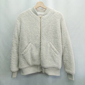 ◇ ⊇ BACK NUMBER バックナンバー リバーシブル 長袖 パーカー サイズL ホワイト系 レディース E 【中古】