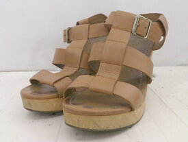 ◇ A.P.C. アー ペー セー アンクルストラップ ヒール グルカサンダル サイズ37 ブラウン レディース E 【中古】