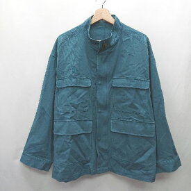 ◇ ⊇ HEYUMM ヘユム ハイネック 長袖 ワークジャケット サイズOne グリーン系 レディース E 【中古】