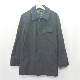 ◇ ⊇ ATTRACTION メインアトラクション ウール100% 長袖 ステンカラーコート サイズ2 ブラック メンズ E 【中古】