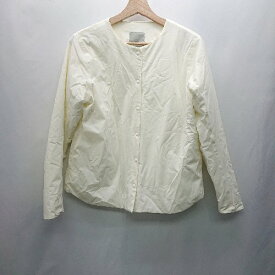 ◇ ⊇ DESCENTE デサント インシュレーテッド 長袖 シャツジャケット サイズL アイボリー系 レディース E 【中古】
