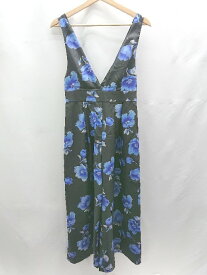 ◇ ⊂ CECIL McBEE セシルマクビー 花柄 ウエストゴム ノースリーブ サロペット サイズM ネイビー系 レディース E 【中古】