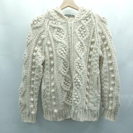 ◇ ⊇ MERCURY マーキュリー もこもこ素材 長袖 ウールパーカー サイズF ベージュ系 レディース E 【中古】