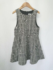 ◇ Θ ZARA ザラ チェック柄 フレア ミニ丈 ノースリーブ ワンピース サイズ134 グレー系 キッズ 子供服 E 【中古】