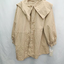 ◇ ◎Θ Fun Fashion Future 無地 長袖 ポリエステルコート サイズM ベージュ系 レディース E 【中古】