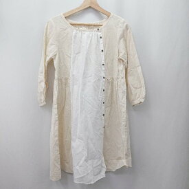 ◇ Θ CCNFITULLE 無地 長袖 ロングシャツ サイズM ベージュ系 レディース E 【中古】