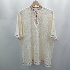 ◇ ⊂ forksy. フォルクシー ヘンリーネックボタン 長袖 ワッフルサーマルカットソー サイズF ベージュ系 レディース E 【中古】