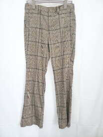 ◇ ⊂ ASTRONOMY アストロノミー チェック スラックス　パンツ サイズL ブラウン　ブラック系 メンズ E 【中古】