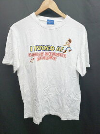 ◇ ⊂ Tokyo Disney Resort トイストーリー 半袖 Tシャツ カットソー サイズLL ホワイト レディース メンズ E 【中古】