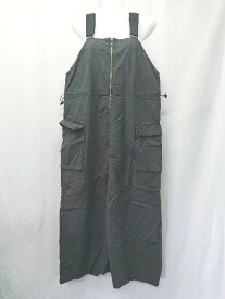 ◇ Θ niko and … ニコアンド ハーフジップ ロング丈 サロペット スカート サイズM ブラック レディース E 【中古】