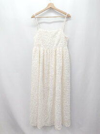 ◇ ⊂　美品 jumelle ジュメル 無地柄 - ロング キャミソールワンピース サイズF ホワイト系 レディース E 【中古】