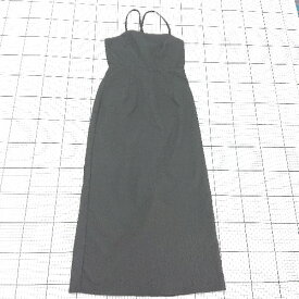 ◇ ⊂ Meiru メイル 花柄 ロング丈 キャミ ワンピース サイズS ブラック系 レディース E 【中古】