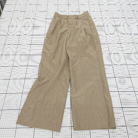 ◇ ⊂ CLEIO クレイオ ミックスカラー タックパンツ サイズS ブラウン系 レディース E 【中古】