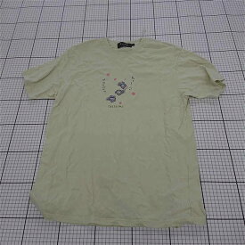 ◇ ⊂ 【ちいかわ】ひみつ結社まんぞくまんぞく Lサイズ キャラクターTシャツ ベージュ系 E 【中古】