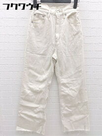 ◇ sly jeans スライジーンズ カットオフ スリット ジーンズ デニム パンツ サイズ24 アイボリー レディース 【中古】