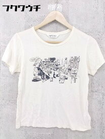 ◇ beautiful people キッズ 子供服 半袖 Tシャツ カットソー サイズ150 アイボリー ブラック レディース メンズ 【中古】