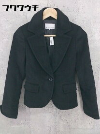 ◇ M-PREMIER エムプルミエ アンゴラ混 長袖 ジャケット サイズ34 ブラック レディース 【中古】