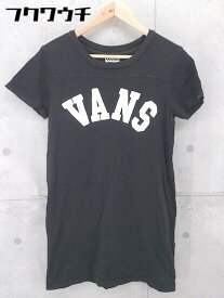 ◇ VANS ヴァンズ ロゴ 半袖 Tシャツ カットソー サイズS ブラック ホワイト レディース 【中古】
