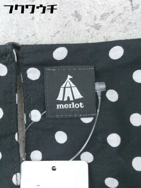 楽天市場 Merlot メルロー ドット 半袖 ロング ワンピース ホワイト ブラック レディース 中古 フクワウチ