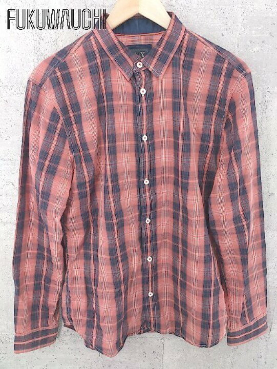 楽天市場 Armani Exchange アルマーニエクスチェンジ 長袖 チェック シャツ Mサイズ ピンク系 ネイビー メンズ 中古 フクワウチ