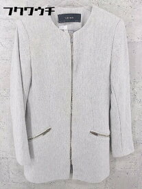 ◇ zara basic ザラ ベーシック 長袖 ノーカラー コート サイズEU M US M ME 28 グレー系 レディース 【中古】