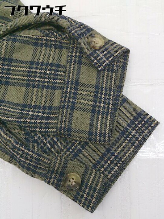 楽天市場 Moussy マウジー チェック 長袖 膝下丈 シャツ ワンピース サイズ1 カーキ系 レディース 中古 フクワウチ