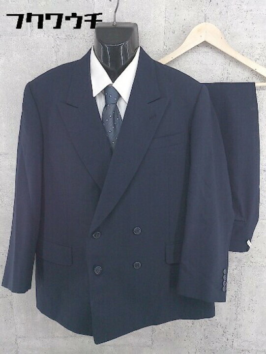 楽天市場 Isetan 伊勢丹 背抜き Gieves Hawkes ダブル オーダー パンツ スーツ 上下 ネイビー メンズ 中古 フクワウチ