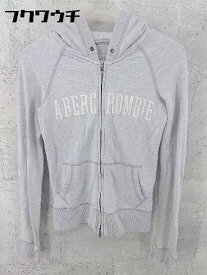 ◇ Abercrombie&Fitch アバクロンビー＆フィッチ 長袖 ジップアップ パーカー サイズS グレー レディース 【中古】