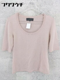 ◇ UNTITLED アンタイトル 薄手 ウール ニット 半袖 セーター サイズ2 ピンク レディース 【中古】