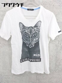 ◇ a man of ultra × GUILD PRIME ギルドプライム 半袖 Tシャツ カットソー 36 ホワイト レディース 【中古】