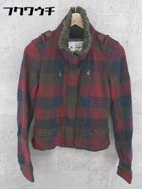 ◇ Abercrombie&Fitch アバクロンビー＆フィッチ チェック 長袖 コート S レッド系 * 1002798860018 【中古】