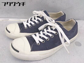 ◇ CONVERSE コンバース 1CK127 JACKPURCELL LIMONTANYLON スニーカー シューズ サイズ24 ネイビー レディース 【中古】