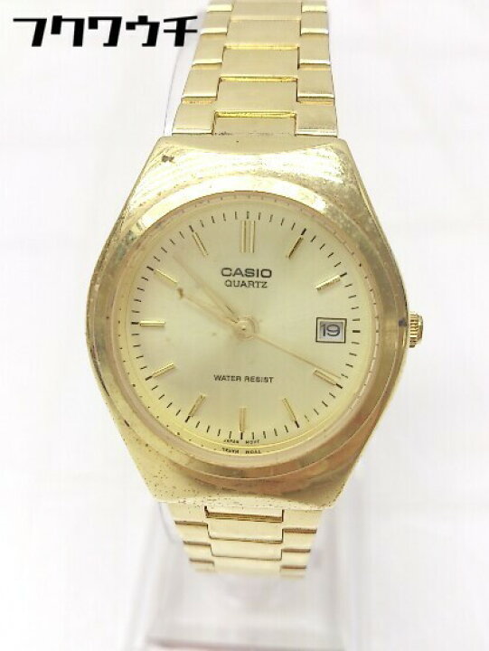◇ CASIO チープカシオ 動作未確認 クォーツ 3針 カレンダー LTP-1170N-9A 腕時計 ウォッチ ゴールド レディース 【中古】 フクワウチ ◇ CASIO カシオ クォーツ式 3針 アナログ ゴールド レディース