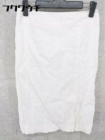 ◇ NARA CAMICIE ナラカミーチェ リネン混 膝丈 タイト スカート サイズ1 ホワイト レディース 【中古】