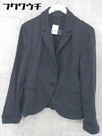 ◇ UNTITLED アンタイトル リネン混 長袖 ジャケット サイズ2 ネイビー レディース 【中古】