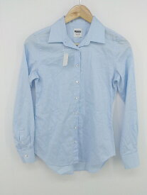 ◇ MAKER'S SHIRT KAMAKURA 鎌倉シャツ MANHATTAN SLIM 長袖 シャツ ブラウス サイズ 38 ブルー レディース P 【中古】