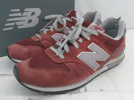 ◇ ◎ NEW BALANCE ニューバランス CM996BR スニーカー シューズ サイズ27.0cm レッド グレー系 メンズ E 【中古】