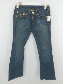 ◇ TRUE RELIGION トゥルーレリジョン USA製 フレア デニム ジーンズ パンツ サイズ23 インディゴ レディース P 【中古】