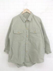 ◇ N. Natural Beauty Basic オーバーサイズ 長袖 シャツ ジャケット サイズM カーキ系 レディース E 【中古】