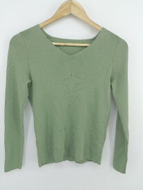 ◇ N. Natural Beauty Basic エヌ ナチュラルビューティーベーシック Vネック 長袖 セーター サイズM カーキ レディース P 【中古】