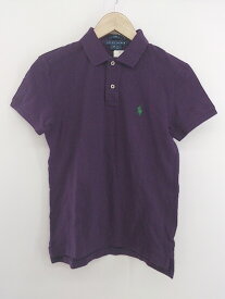 ◇ ◎ RALPH LAUREN ラルフローレン 鹿の子 半袖 ポロシャツ サイズ S パープル レディース P 【中古】